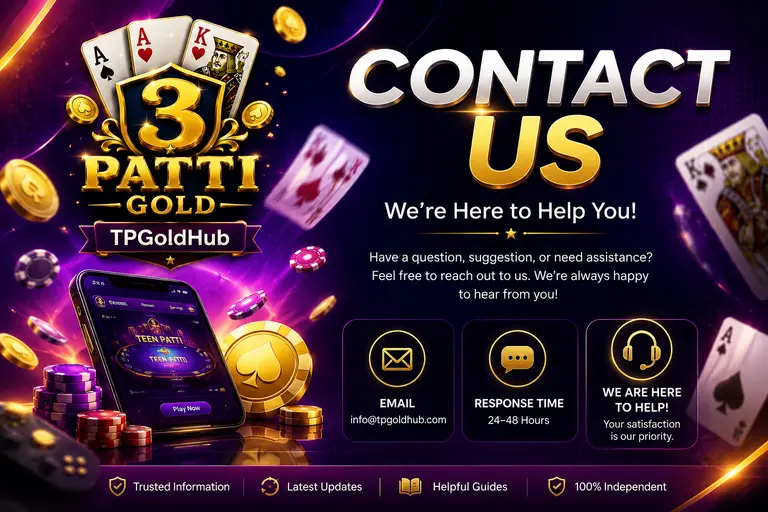 Teen Patti Gold Contact Us – Official Support, Help & Contact Information